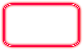 Rounded Rectangle Horizontal Red Neon 